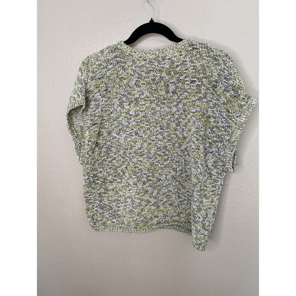 H&M Womens Green‎ Sweater Medium short sleeve polyester round neck knit - Picture 5 of 6
